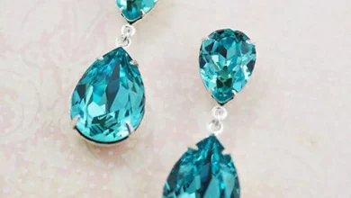 زیبا ترین طرح های گوشواره دخترانه با سنگ رنگی