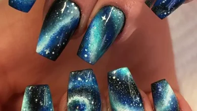جدید ترین و زیبا ترین مدل های ناخن طرح کهکشان