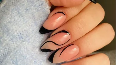 دیزاین ناخن مشکی
