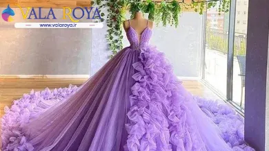 جذابترین لباس عروس‌های یاسی رنگ