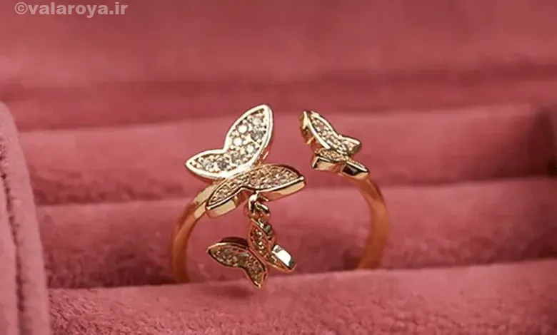 انگشتر طلا طرح پروانه مینیمال: ظرافت و زیبایی در دنیای زیورآلات