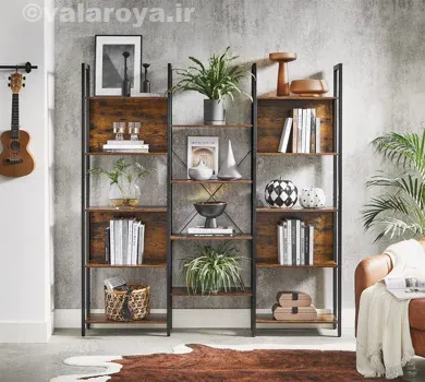 ترکیب قفسه‌های کتابخانه با دیگر عناصر