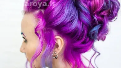 مدل رنگ موی فانتزی بنفش