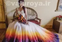 لباس عروس رنگی