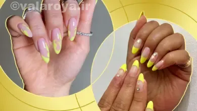 مدل ناخن مینیمال زرد