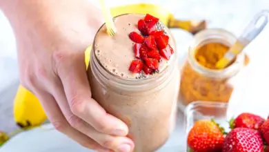 اسموتی توت فرنگی و موز