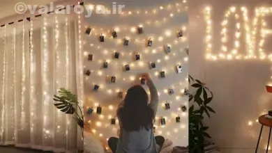 تزئین اتاق با ریسه نوری