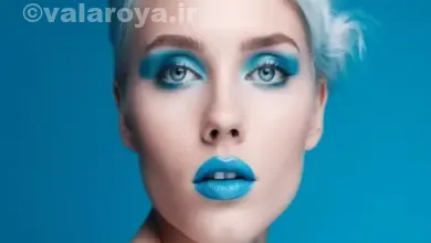 میکاپ با تم رنگ‌های سرد