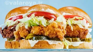 طرز تهیه ساندویچ تورتیلا و فیله سوخاری