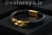 معرفی دستبند طلا چرم مردانه