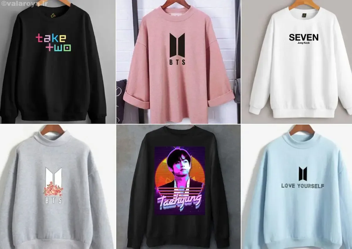 جدیدترین مدل های تیشرت طرح گروه BTS