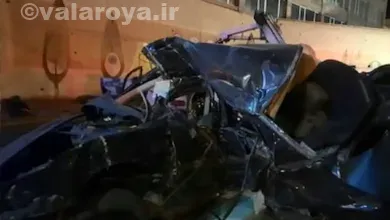 تصادف علیرضا نیکبخت و همسرش