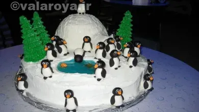 خاص ترین مدل های کیک طرح پنگوئن