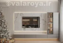 شیک ترین مدل های دیزاین دیوار پشت تلویزیون با طرح ماربل