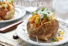 طرز تهیه و مواد لازم سیب زمینی شکم پر تنوری