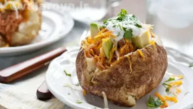 طرز تهیه و مواد لازم سیب زمینی شکم پر تنوری