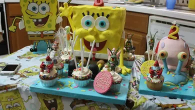 کیک تولد طرح باب اسفنجی