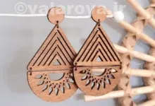قشنگ ترین مدل های گوشواره با طرح چوبی