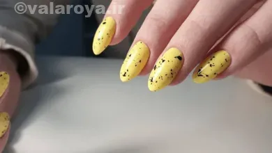 طرح ناخن هلویی تابستانی