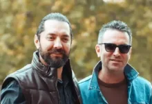 هوتن شکیبا و بهرام رادان در یک اکران مردمی فیلم "صبحانه با زرافه ها"