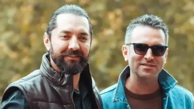 هوتن شکیبا و بهرام رادان در یک اکران مردمی فیلم "صبحانه با زرافه ها"