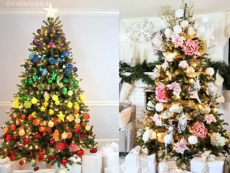 تزیین درخت کریسمس کم هزینه