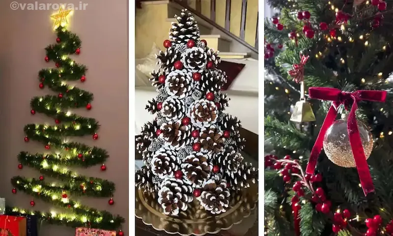 تزیین درخت کریسمس کم هزینه