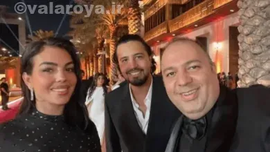 سلفی علی اوجی و مهرداد صدیقیان با همسر کریستیانو رونالدو در جشنواره جده