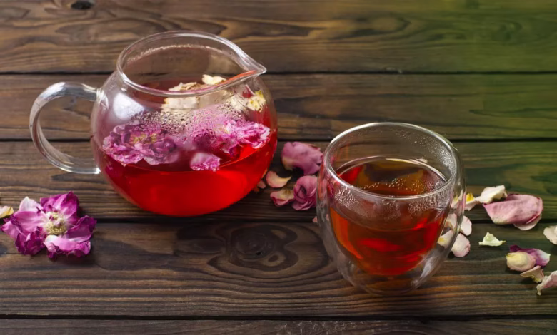 چای سیاه با گل محمدی