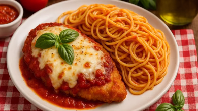 مرغ با پنیر پارمزان