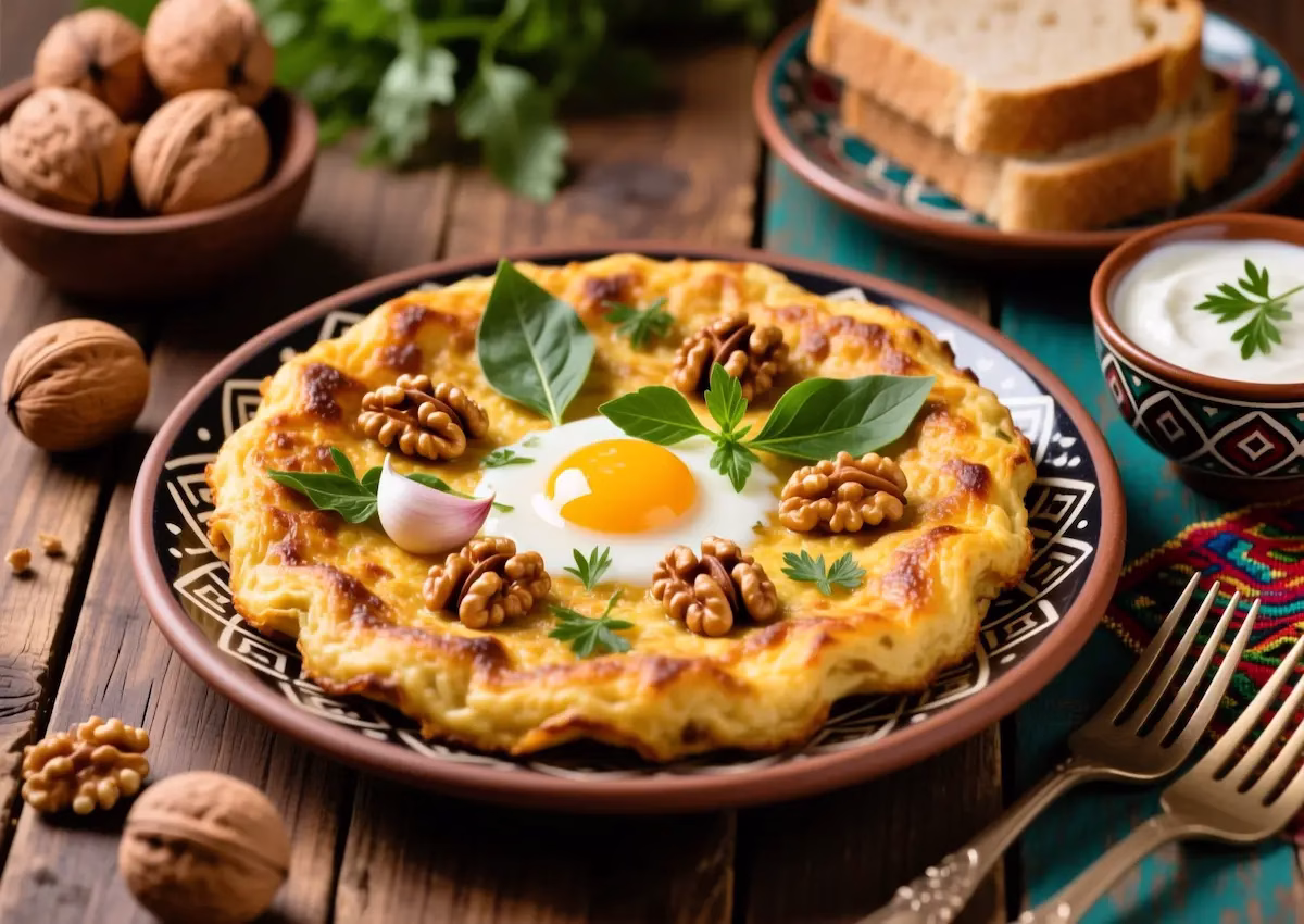 طرز تهیه کوکو گردو گیلانی