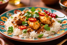 طرز تهیه چیکن جالفریزی اصیل هندی با پلو ایرانی