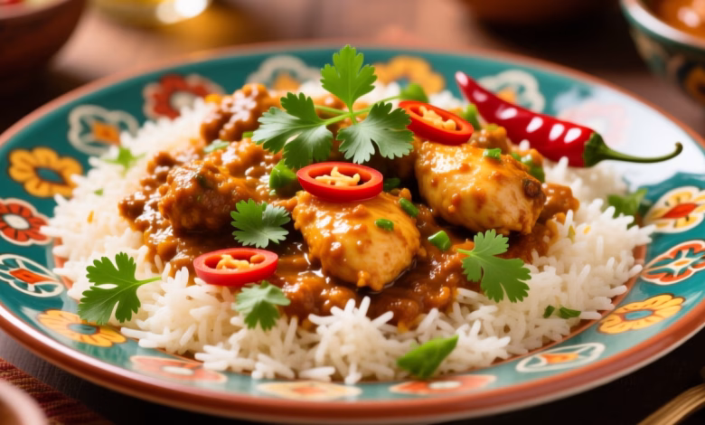 طرز تهیه چیکن جالفریزی اصیل هندی با پلو ایرانی