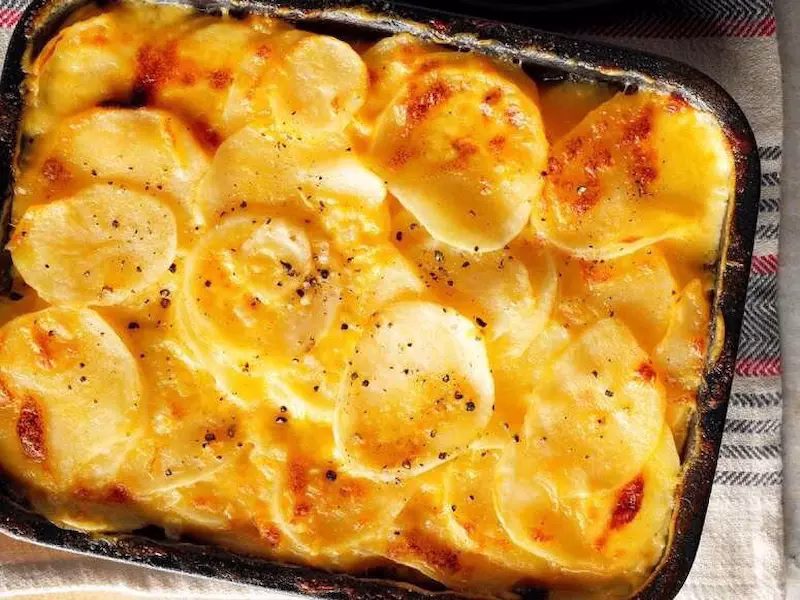 طرز تهیه گراتن سیب زمینی بدون قارچ