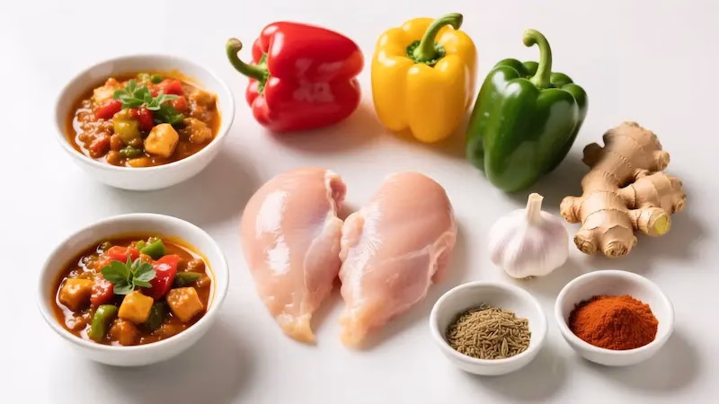 مواد اولیه و ادویه‌های چیکن جالفریزی