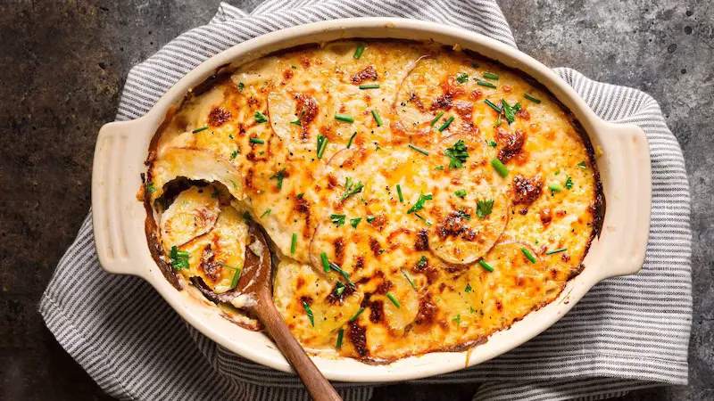 گراتن سیب زمینی و قارچ