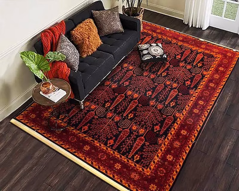 ایدههای استفاده از فرش قرمز در بخشهای مختلف خانه