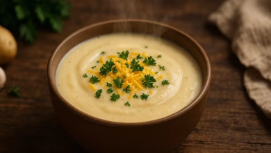 سوپ سیبزمینی خامهای مجلسی