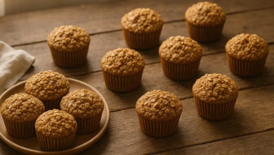 طرز تهیه مافین جو دوسر با سس سیب