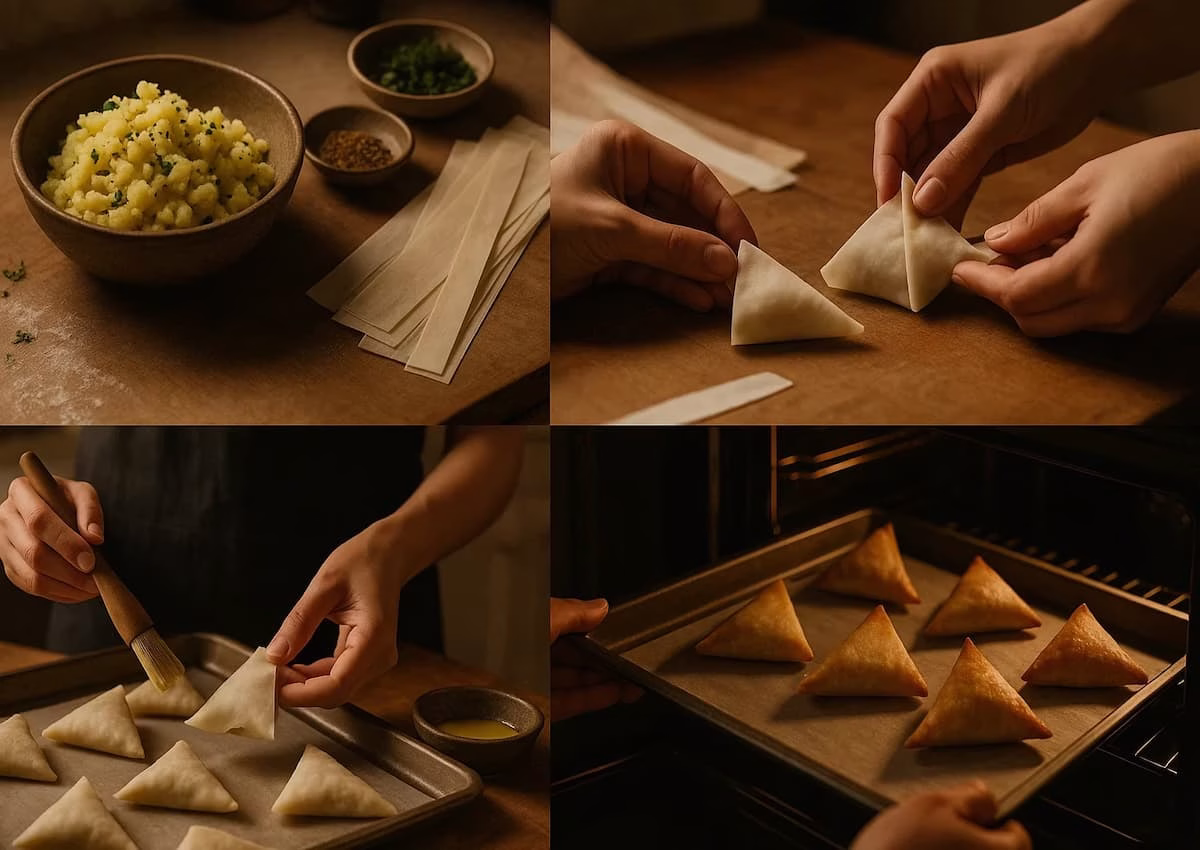 سمبوسه سیبزمینی در فر