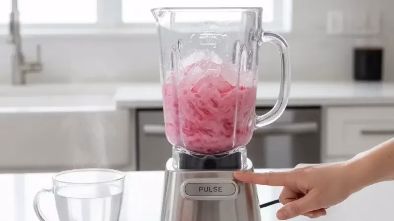 طرز تهیه یخ در بهشت با پودر ژله در مخلوط‌کن