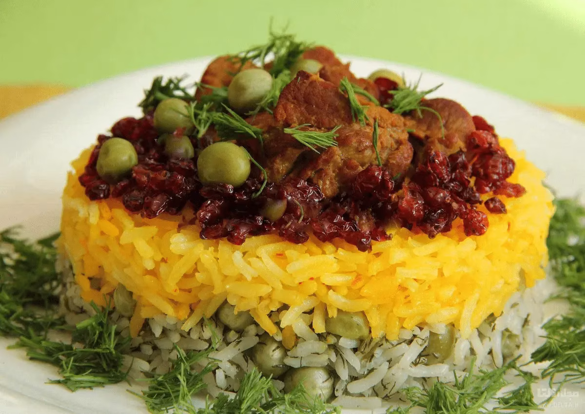 نخودفرنگی پلو مجلسی