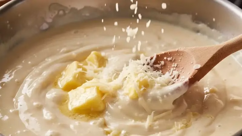 ساخت سس آلفردو غلیظ و خامه‌ای