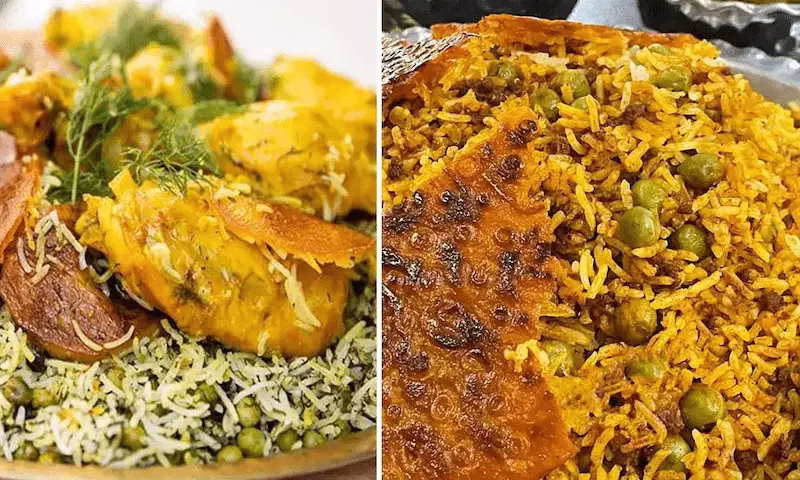 مواد لازم برای نخودفرنگی پلو مجلسی