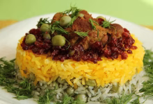 نخودفرنگی پلو مجلسی