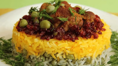 نخودفرنگی پلو مجلسی