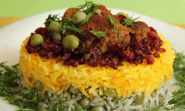 نخودفرنگی پلو مجلسی