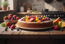 کیک صبحانه میوه‌ای