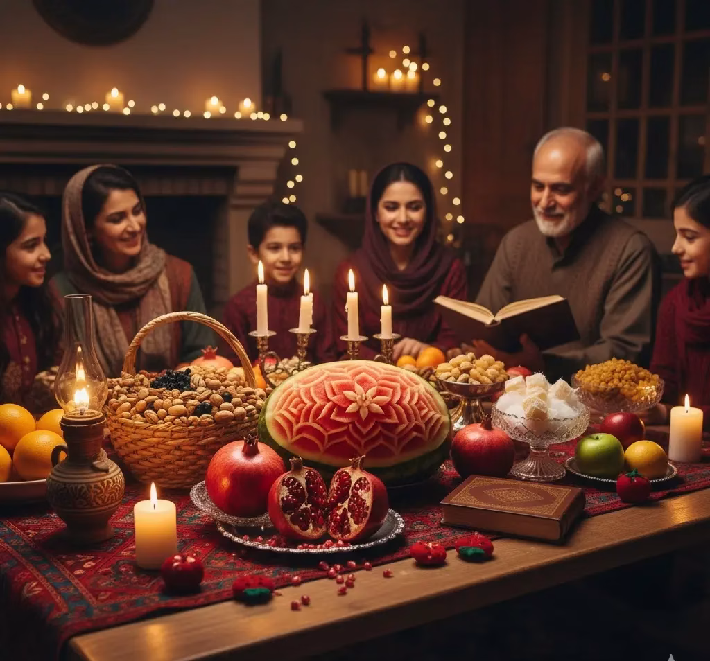 بهترین تزیین میز شب یلدا