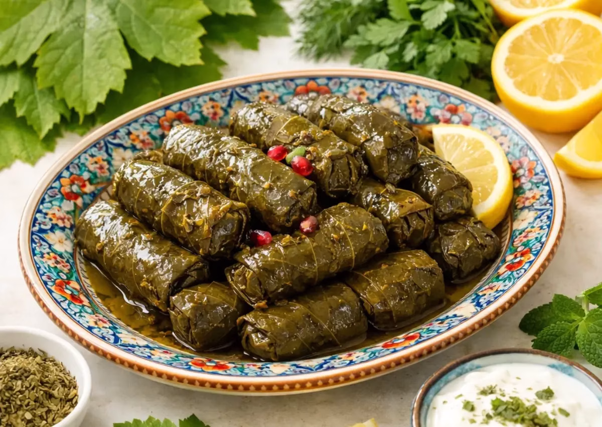 ۲ طرز تهیه دلمه برگ مو شیرازی اصیل